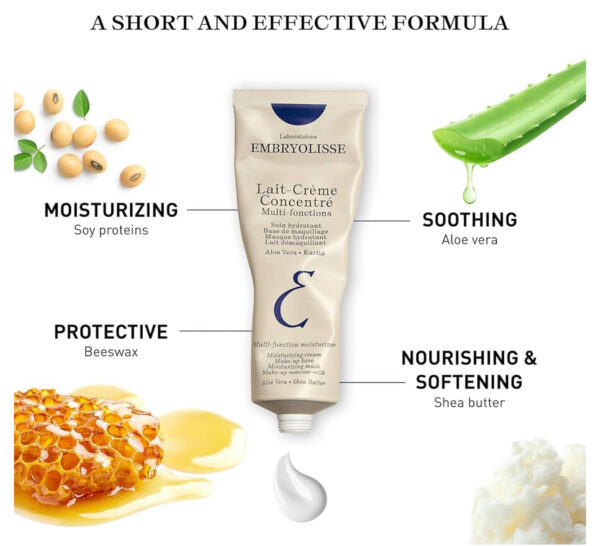 Embryolisse Lait-Crème Concentré, Multifunction Daily Moisturizer, Primer, and Makeup Remover, Suitable for All Skin Types. French Face Cream With Shea Butter & Aloe Vera - Image 4