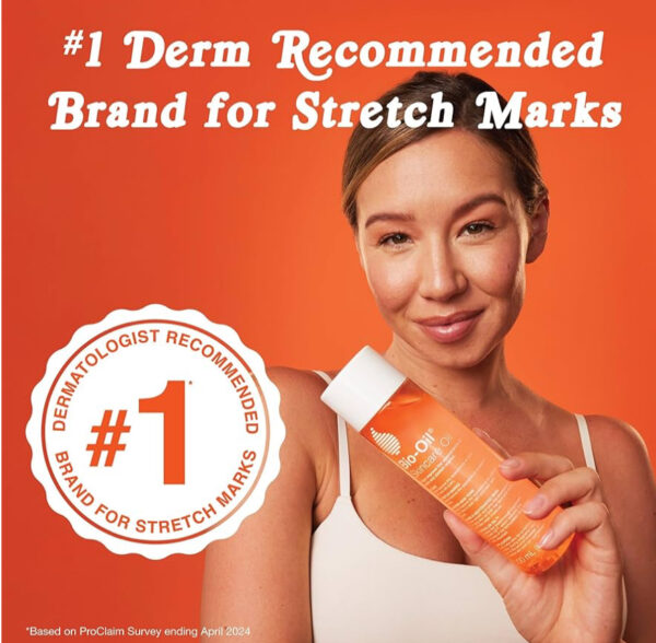 Bio-Oil Skincare Body Oil Serum, Face and Body Moisturizer with Vitamin E & A, for Scars, Stretch Marks, Sensitive Skin, All Skin Types, Dermatologist Recommended, Non-Comedogenic, 6.7 Oz - Image 4