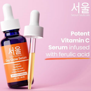SeoulCeuticals Korean Skin Care 20% Vitamin C Hyaluronic Acid Serum + CE Ferulic Acid - Potent Anti Aging, Anti Wrinkle Korean Beauty 1oz