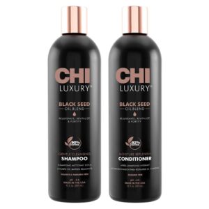 CHI Brand Luxury Black Seed Oil Blend Gentle Cleansing Shampoo & Moisture Replenish Conditioner 12 Fl Oz Each (pack Of 2)