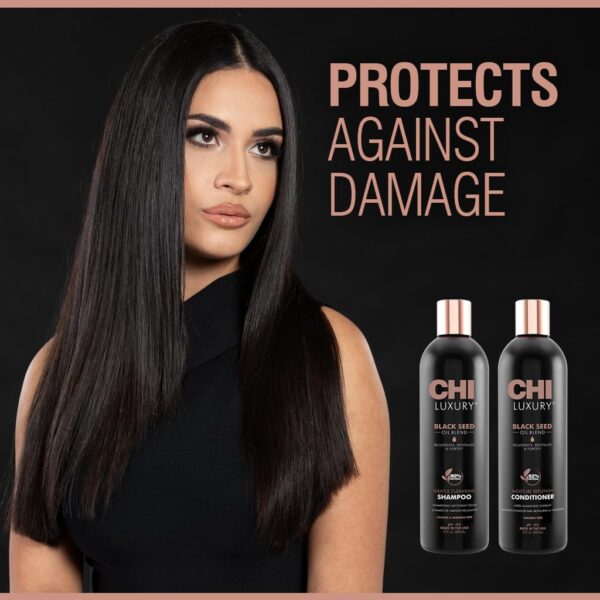 CHI Brand Luxury Black Seed Oil Blend Gentle Cleansing Shampoo & Moisture Replenish Conditioner 12 Fl Oz Each (pack Of 2) - Image 5