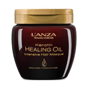 L'ANZA Keratin Healing Oil Intensive Hair Masque, Leave-in Conditioner Treatment for Damaged Hair, Nourishing Mask, Repairs, Boosts Shine, Strength, and Prevents Frizz, Cruelty Free (7.1 Fl Oz)