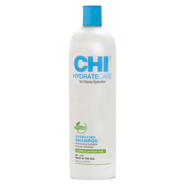 CHI HydrateCare Hydrating Shampoo, Balances Hair Moisture and Protects Against Damage and Hair Breakage, Sulfate, Paraben, & Cruelty-Free, 25 Oz