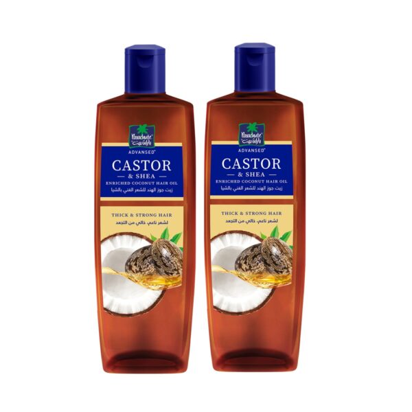 Parachute Advansed Castor & Shea Hair Oil| Castor Hair Oil| 10x Stronger Hair| For Thick, Soft & Nourished Hair| 10.1 Fl.oz | Pack of 2
