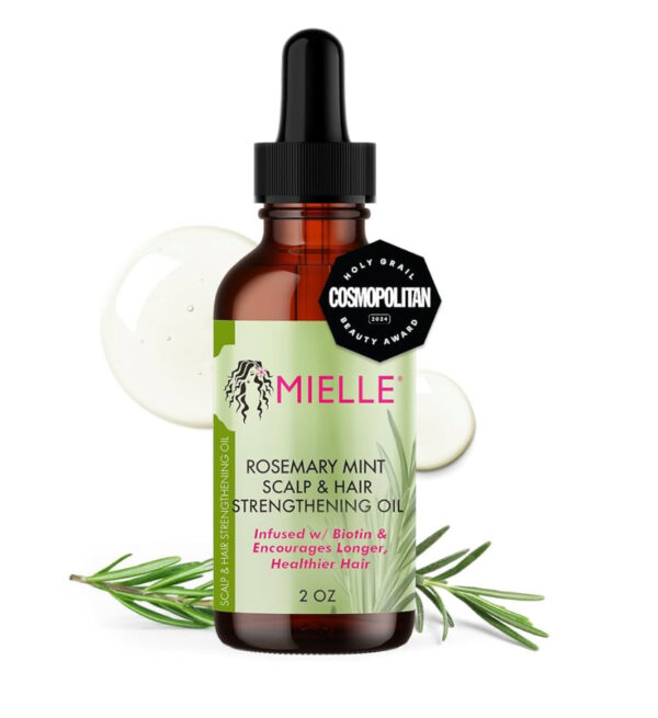 Mielle Organics Rosemary Mint Scalp & Hair Strengthening Oil for All Hair Types (2 Fl Oz)