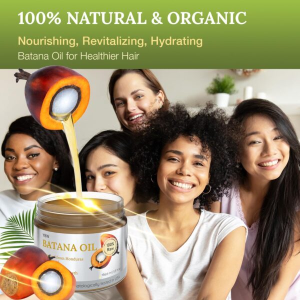 YBW Batana Oil for Hair Growth Dr. Sebi Organic, Natural, Pure and 100% Raw Batana Oil Paste from Honduras - Botana Enhances Hair Thickness, Prevents Loss for Men and Women - Image 2