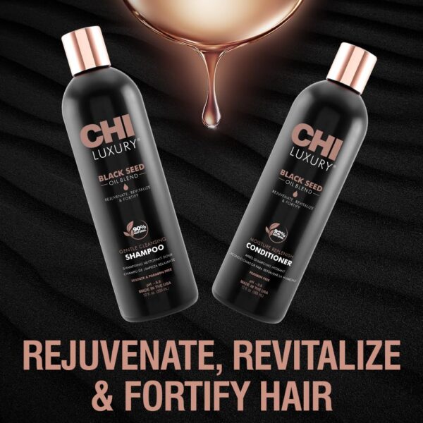 CHI Brand Luxury Black Seed Oil Blend Gentle Cleansing Shampoo & Moisture Replenish Conditioner 12 Fl Oz Each (pack Of 2) - Image 3
