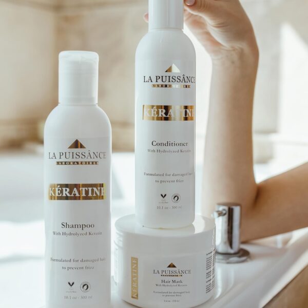 Keratin Hair Care Set - Shampoo, Conditioner, and Hair Mask - Complete Treatment for Dry, Damaged, Frizzy Hair - Repair, Hydrate, and Add Shine - for Home and Salon Use - Image 4