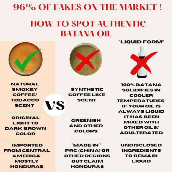 Raw Batana Oil For Hair Growth- 100% Pure & Organic Unrefined Dr Sebi Batana Hair Mask from Honduras - 4 oz jar - Natural Hair Growth Oil - Enhances Hair Thickness, Prevents Loss, Repairs Split Ends - Image 5