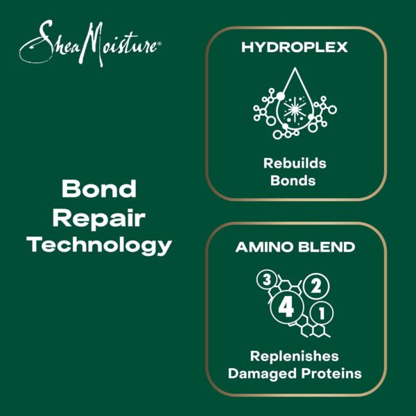 SheaMoisture Bond Repair Shampoo, Conditioner, Leave-In, & Masque 4 Pk Alma Oil to Strengthen Hair with Restorative HydroPlex Infusion - Image 2