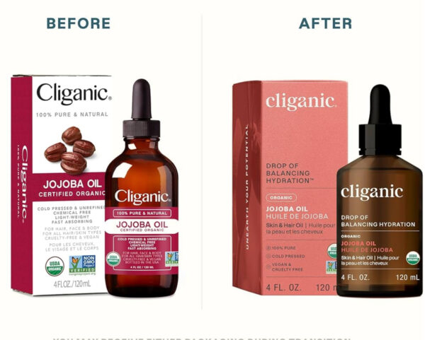 Cliganic Organic Jojoba Oil, 100% Pure (4oz) | Moisturizing for Face, Hair, Skin & Nails | Natural Cold Pressed Hexane Free | Base Carrier Oil (Packaging May Vary) - Image 2