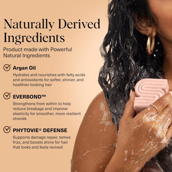 Kitsch Argan Oil Shampoo Bar - Repairing Solid Hair Shampoo for Women and Men - Strengthening, Moisturizing Hair Care - Vegan, All Natural, Paraben & Sulfate-Free, Made in USA, 3.2 oz - Image 6