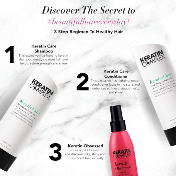 Keratin Complex Retail Kit with Shampoo, Conditioner, and Keratin Obsessed 5oz - Image 4