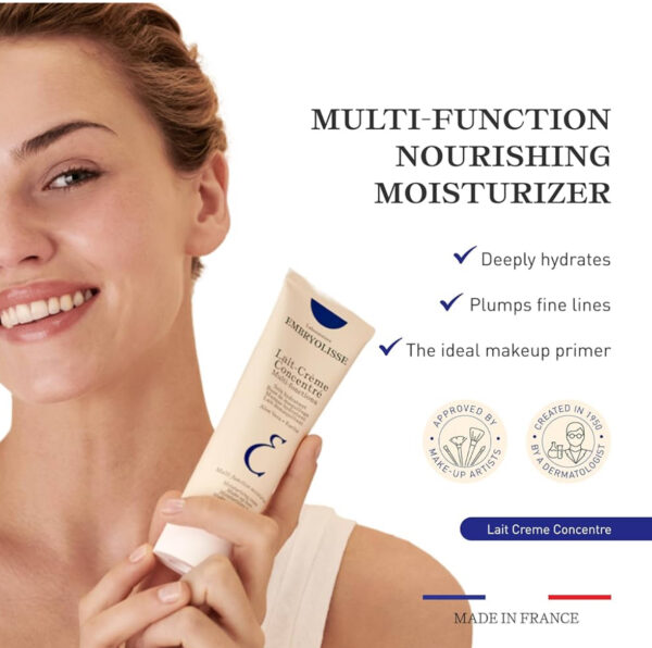 Embryolisse Lait-Crème Concentré, Multifunction Daily Moisturizer, Primer, and Makeup Remover, Suitable for All Skin Types. French Face Cream With Shea Butter & Aloe Vera - Image 2