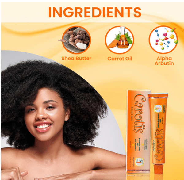 Brightening Gel | 30g / 1  Fade Dark Spots on: Face Armpit, Body Knees, Feet, Hands, & Even Out Skin Tone | with Carrot Oil and Alpha Arbutin, For - Image 3