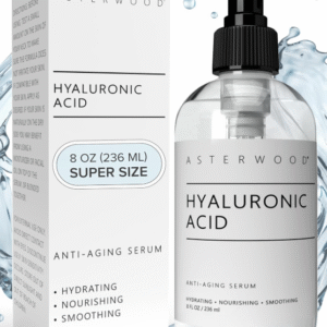 Asterwood Hyaluronic Acid Serum for Face - Plumping, Anti-Aging, Hydrating - Fragrance-Free - 8 Fl Oz