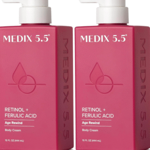 Medix 5.5 Retinol Body Lotion Firming Moisturizer | Crepey Skincare Treatment | Retinol Body Cream | Anti Aging Firming Cream For Women Targets Look Of Crepe Skin, Wrinkles, & Sagging Skin, 2-Pack