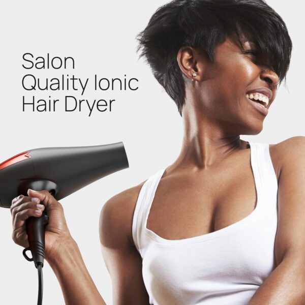 TREZORO Professional Ionic Hair Dryer for Salon - 2200W Powerful Blow Dryer - Lightweight Travel for Normal & Curly Hair Includes Volume Styling Nozzle - Image 4